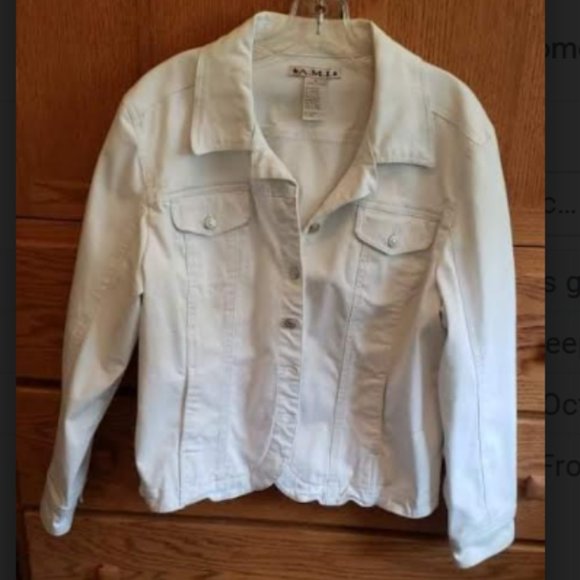 A.M.I. Jackets & Blazers - A.M.I. White Jean Jacket